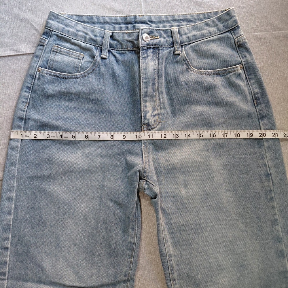 Shein High Waisted Wide Leg Jeans Women's Sz 30 Baggy Skater 31" Inseam - Picture 9 of 14